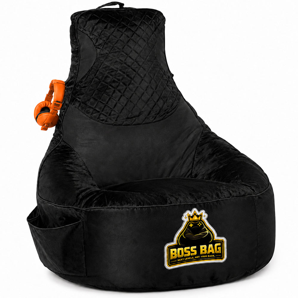 Gaming Bean Bag Chair with Side Pocket - Adult Size