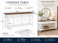 Thumbnail for 180cm Console Table Hall way Entry Table with 3 Drawers