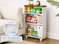 Thumbnail for Kitchen Bathroom Storage Trolley Cart Foldable