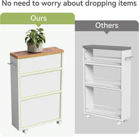 Thumbnail for Kitchen Bathroom Storage Trolley Cart Foldable