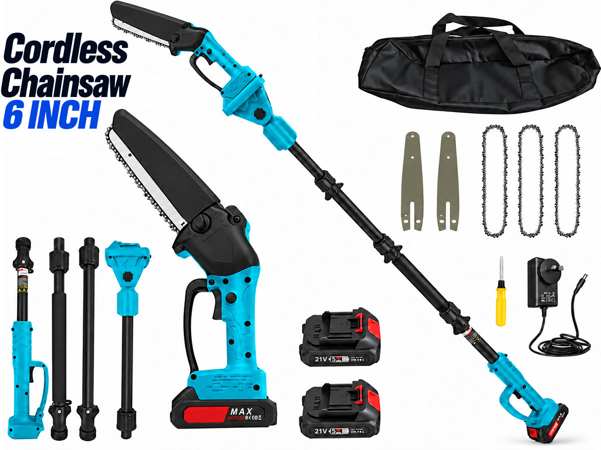 Mini Chainsaw Cordless Power ChainSaws with Extension Pole