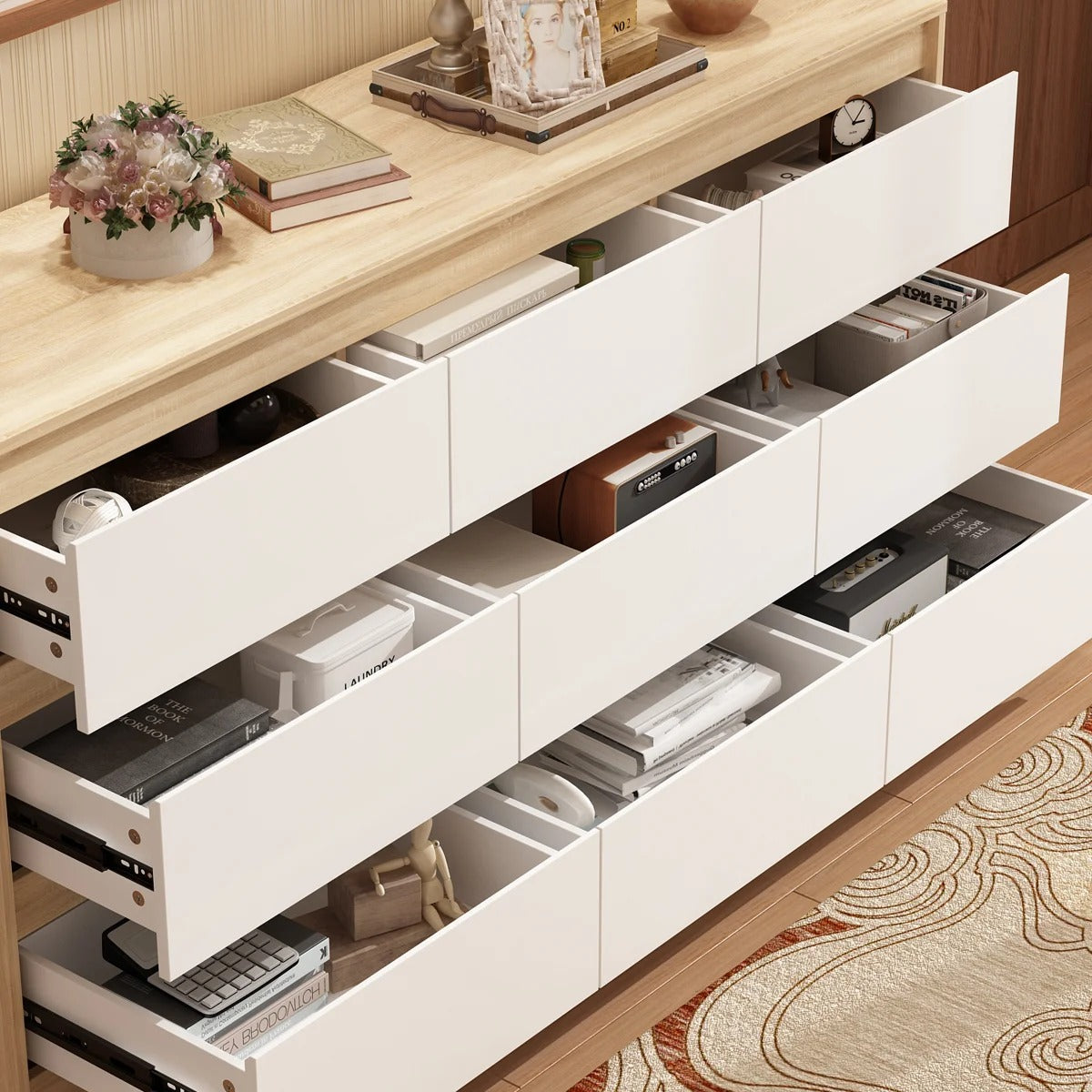 Ziva Tallboy Chest 9 Drawer Chest Tallboy
