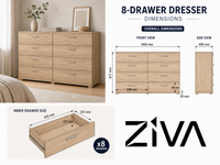Thumbnail for Ziva 8-Drawer Lowboy