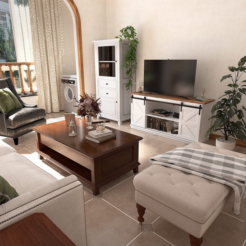 Entertainment Unit TV cabinet with Sliding Door