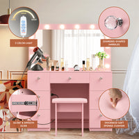 Thumbnail for ZiVa Vanity Dressing Table with HD Mirror