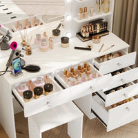 Thumbnail for ZiVa LED Vanity Mirror Dressing Table with Stool