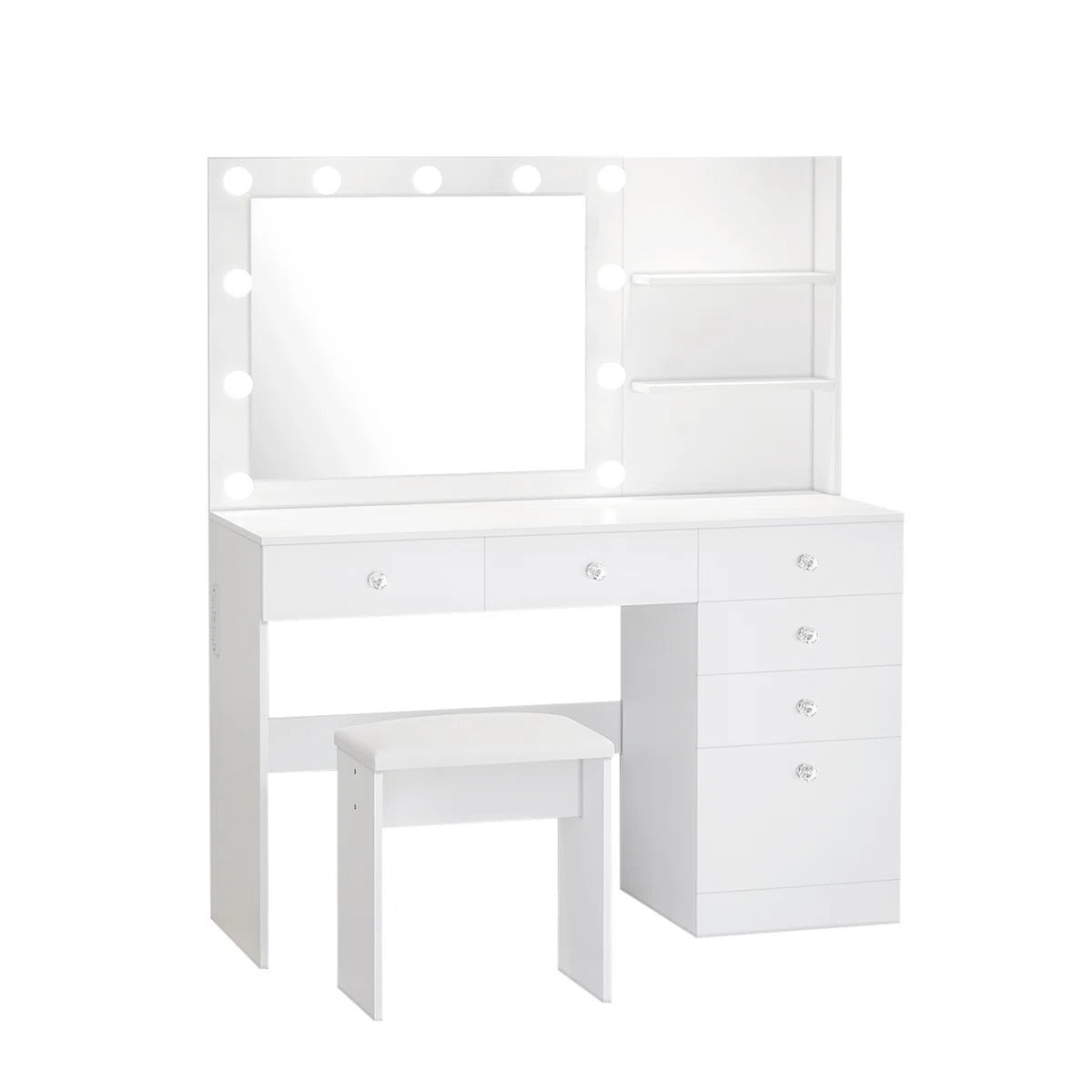 ZiVa LED Vanity Mirror Dressing Table with Stool