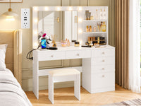 Thumbnail for ZiVa LED Vanity Mirror Dressing Table with Stool
