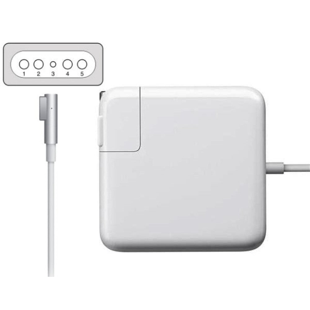 Side view of charger with label