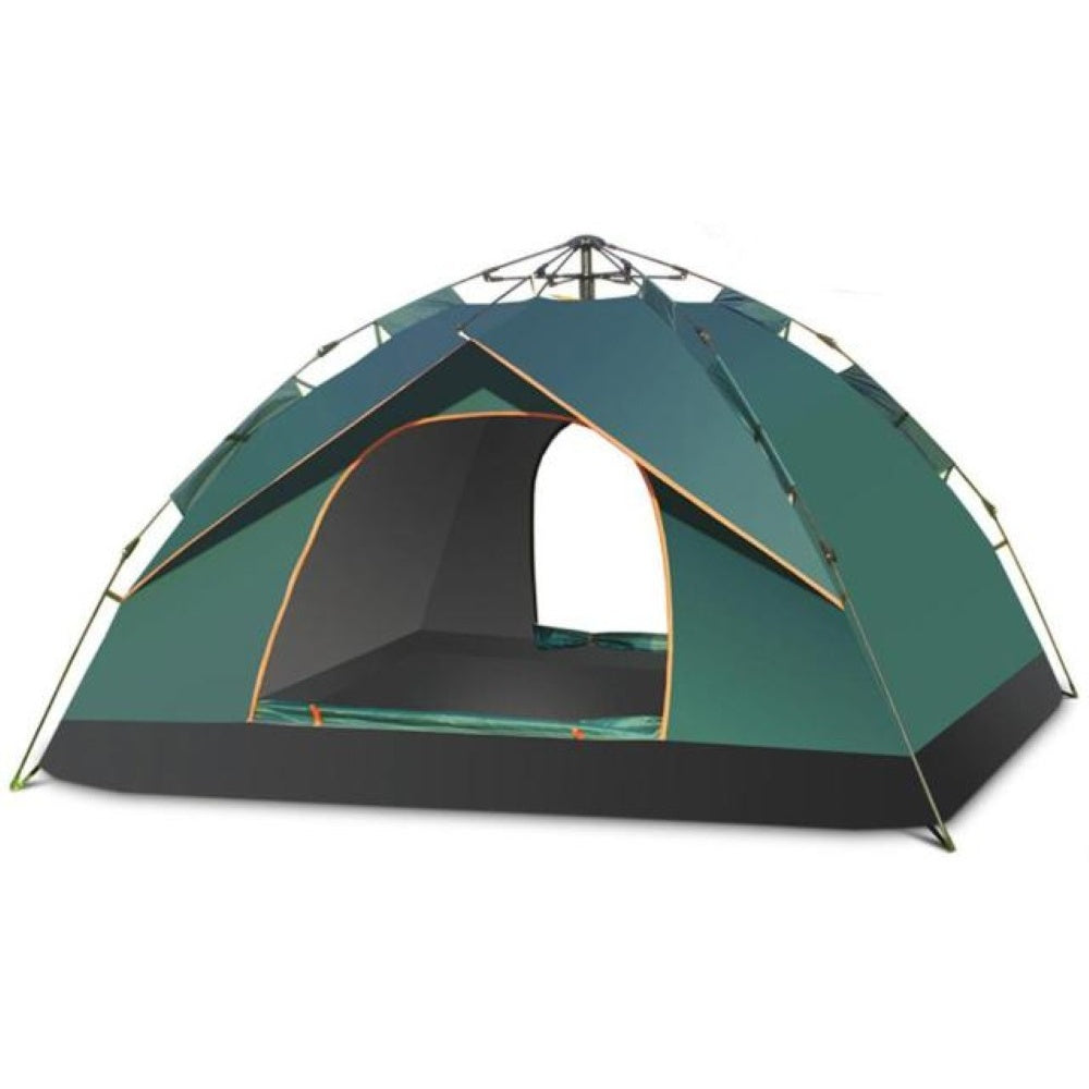 Pop up tent with mesh ventilation windows