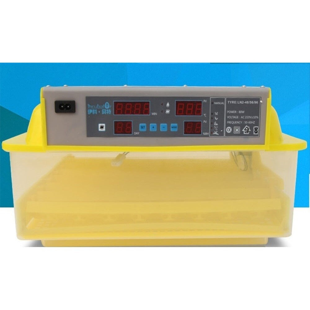 56 egg incubator with digital temperature display