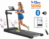 Thumbnail for Foldable Walking Pad Treadmill black Bluetooth connectivity