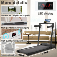Thumbnail for Foldable Walking Pad Treadmill black remote control