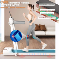 Thumbnail for Foldable Walking Pad Treadmill black armrest and controls