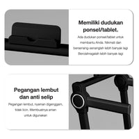 Thumbnail for Foldable Walking Pad Treadmill black storage position
