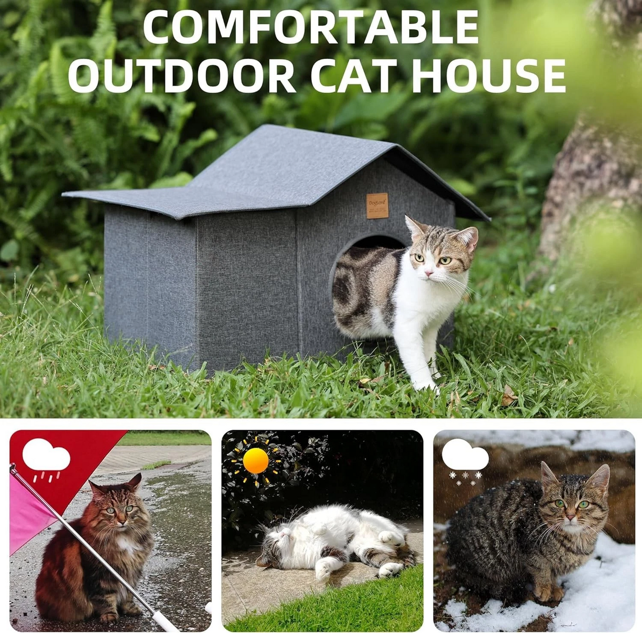 Large Foldable Waterproof Outdoor Pet House