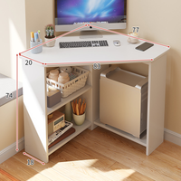 Thumbnail for Study Desk Triangular Corner Computer Desk