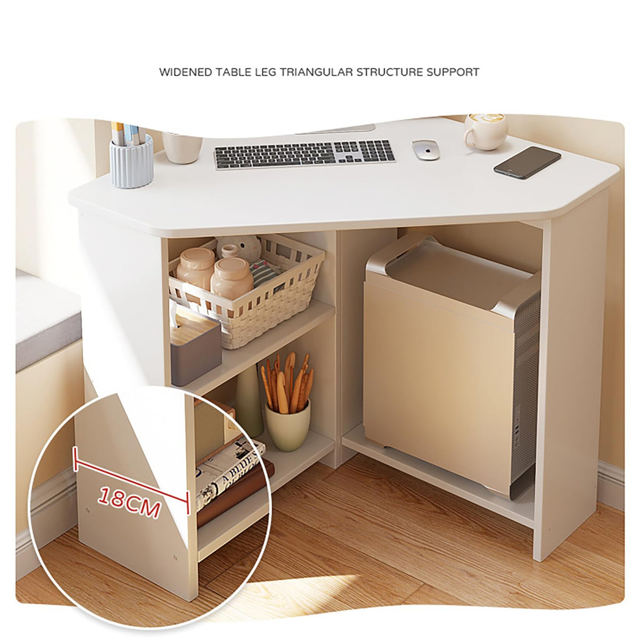 Study Desk Triangular Corner Computer Desk