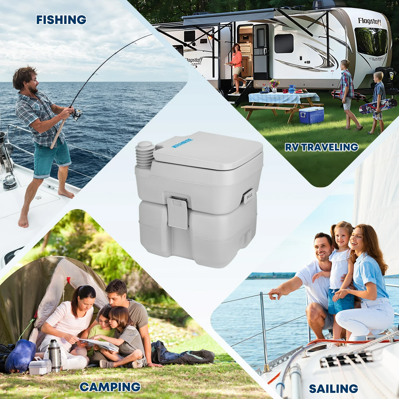 Portable Toilet for Camping 20L