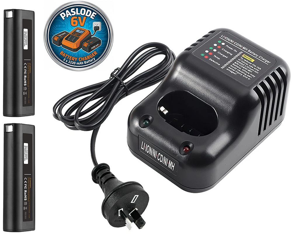Paslod Battery Charger with 2 Batteries 2AH Aftermarket