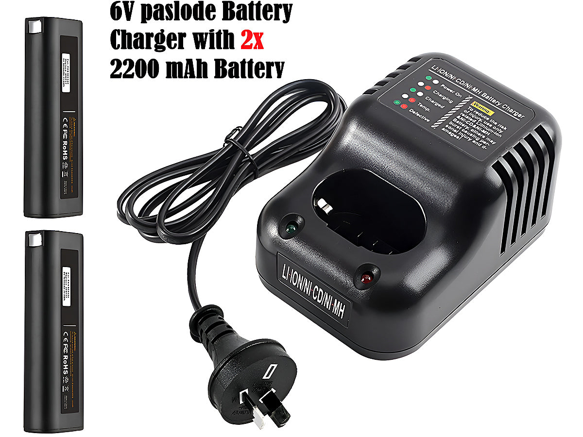 Paslod Battery Charger with 2 Batteries 2AH Aftermarket