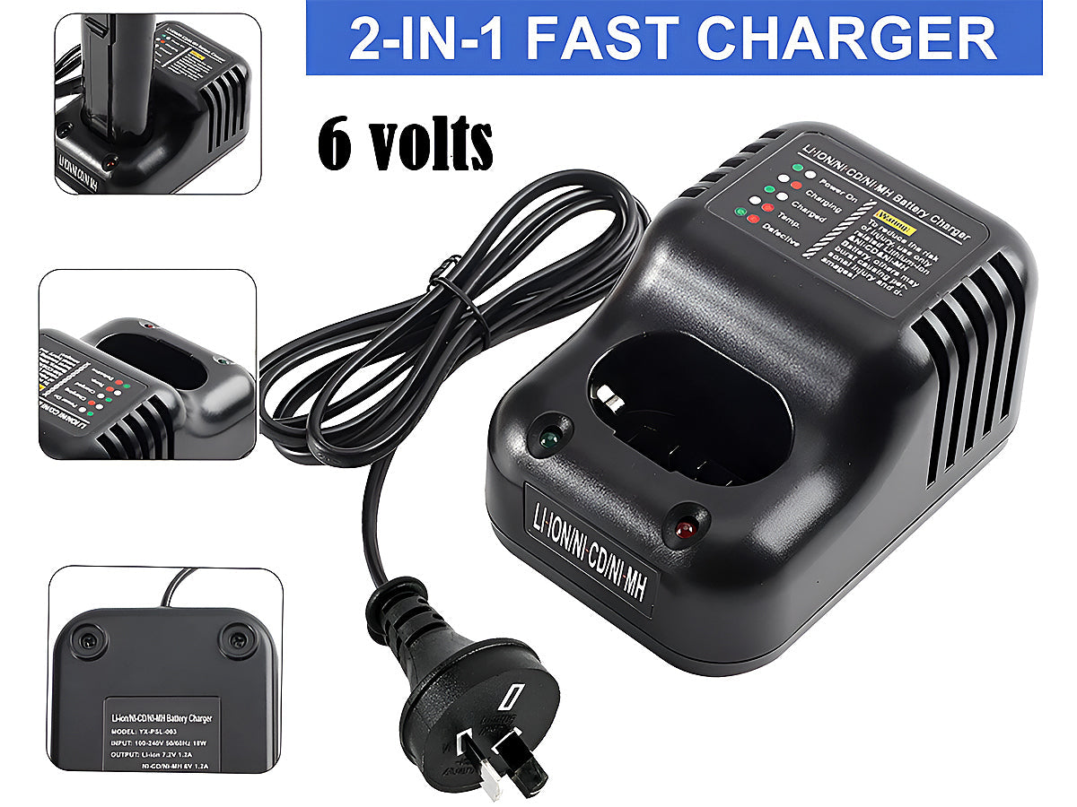 Paslode 6V Compatible Multi-Voltage Battery Charger