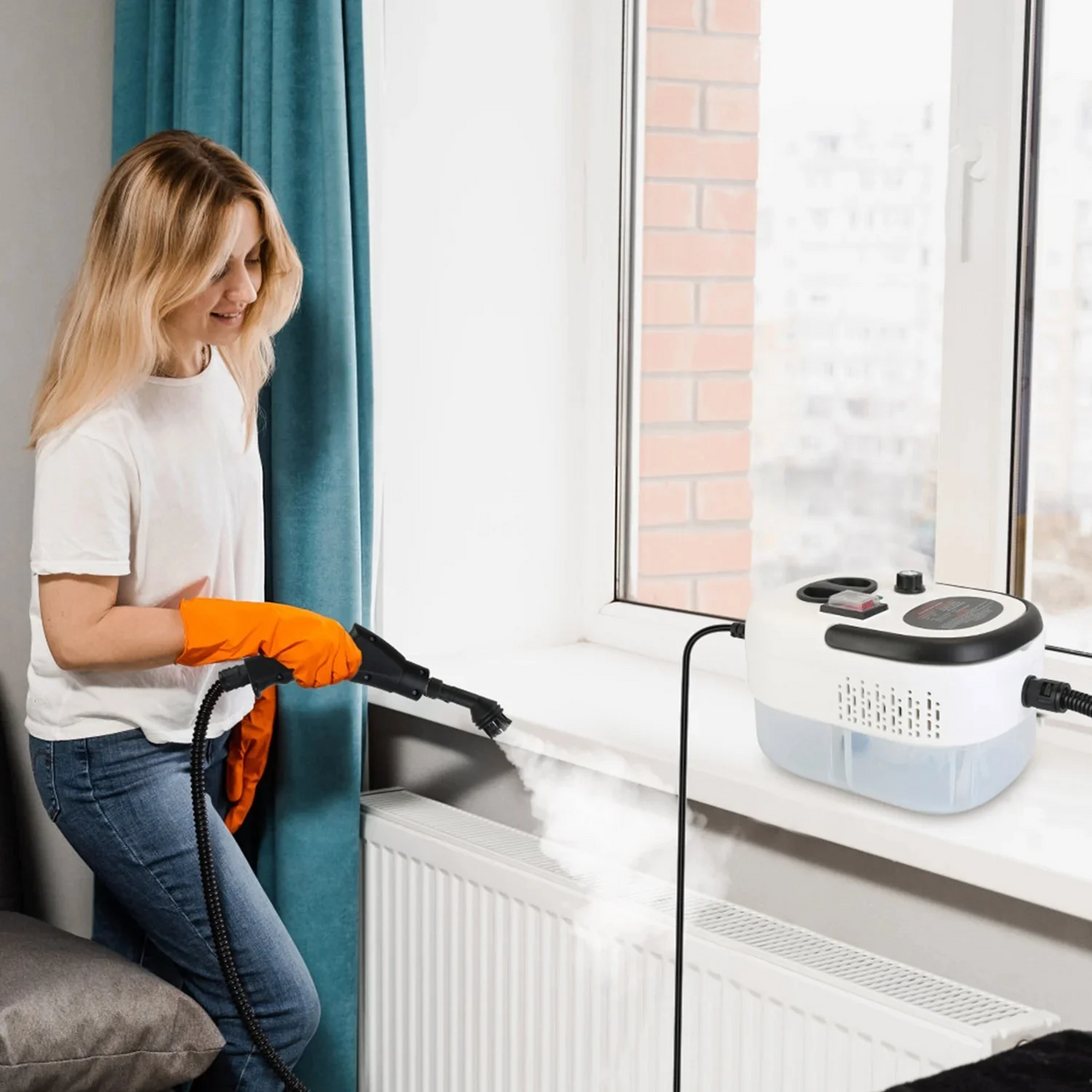 Handheld 2500W Steam Cleaner High Temperature Pressurized