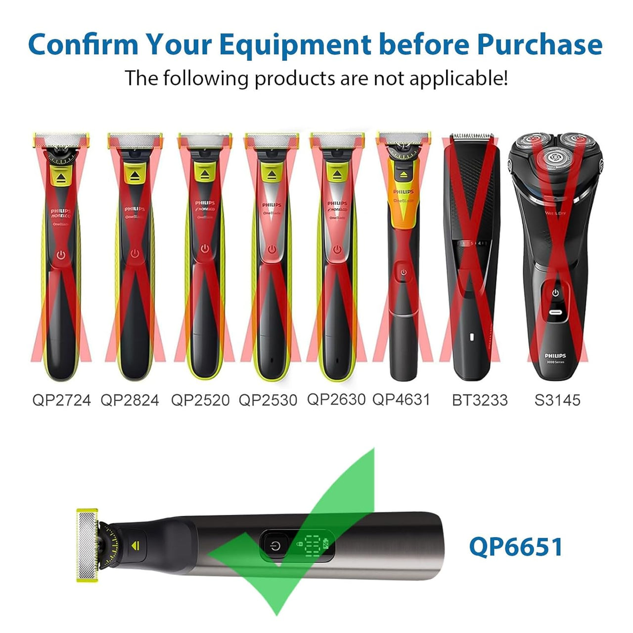 Cable end showing compatible plug for Philips shavers