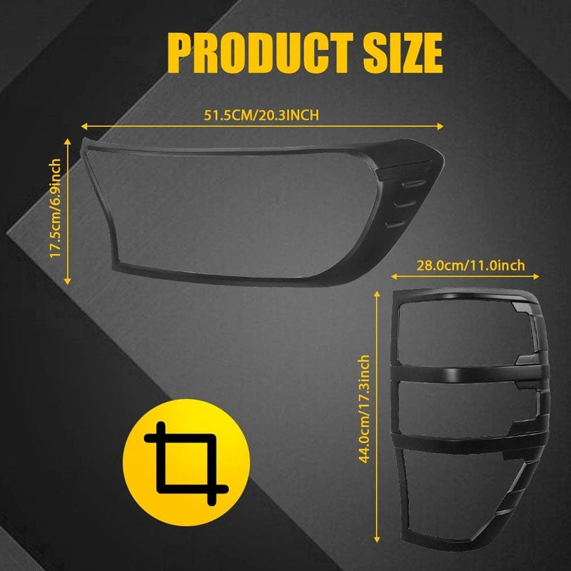 Headlight & Tail Light Covers for Ford Ranger 2015-2022