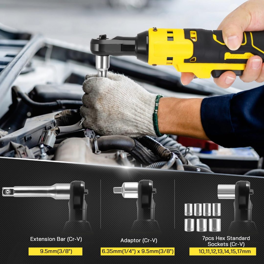 Electric ratchet wrench 38 inch in automotive repair