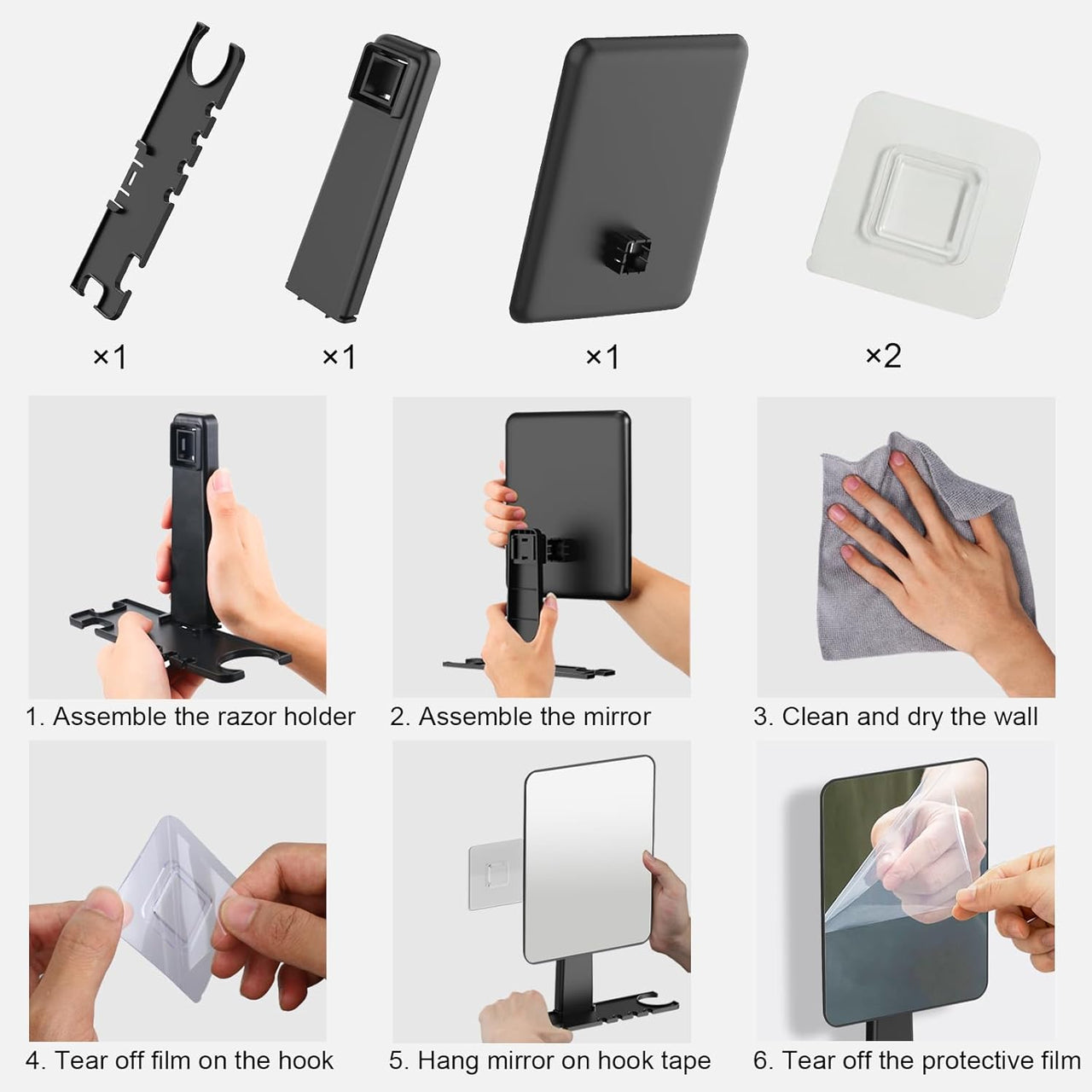 Anti Fog Shower Mirror for Shaving