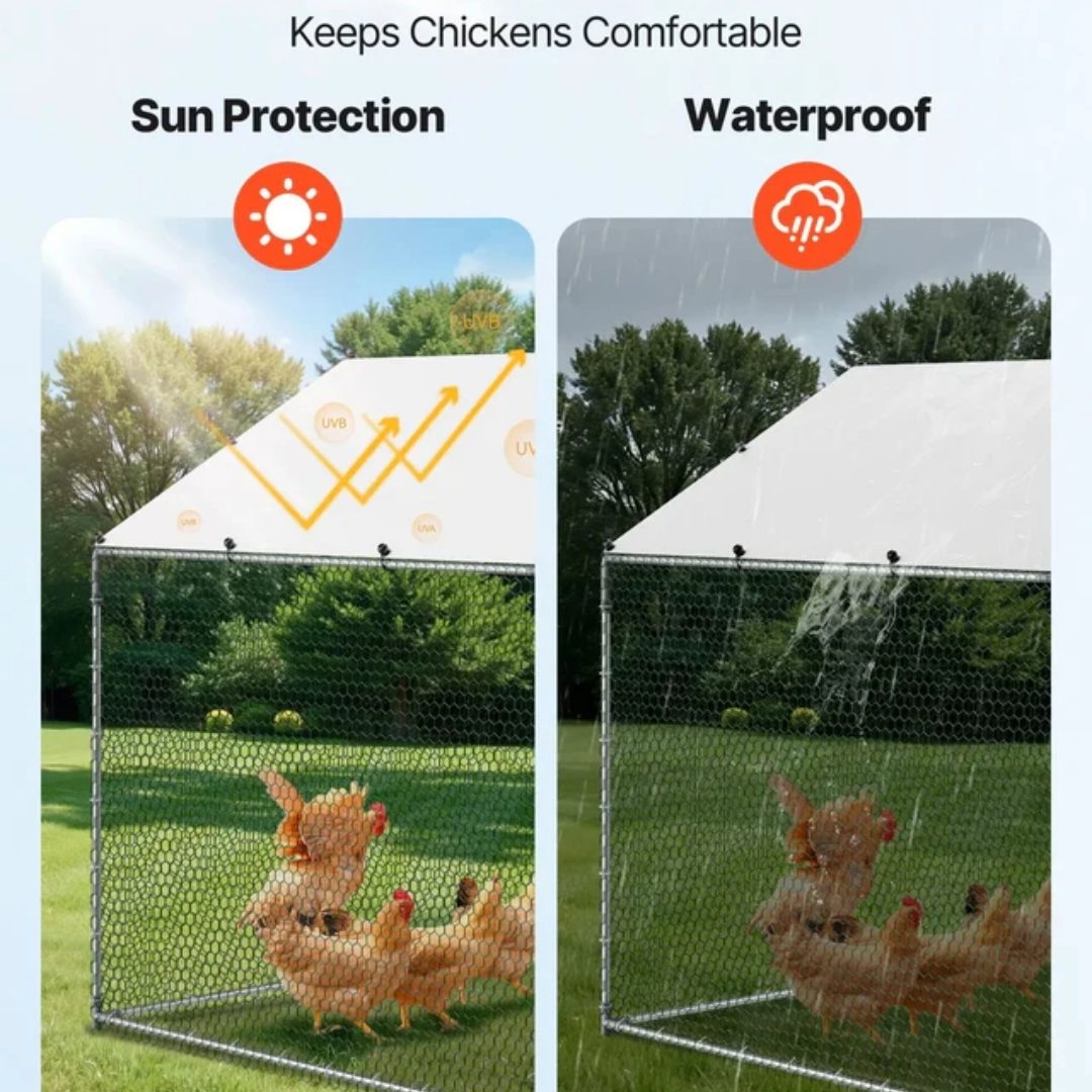 Chicken coop run predator-proof mesh
