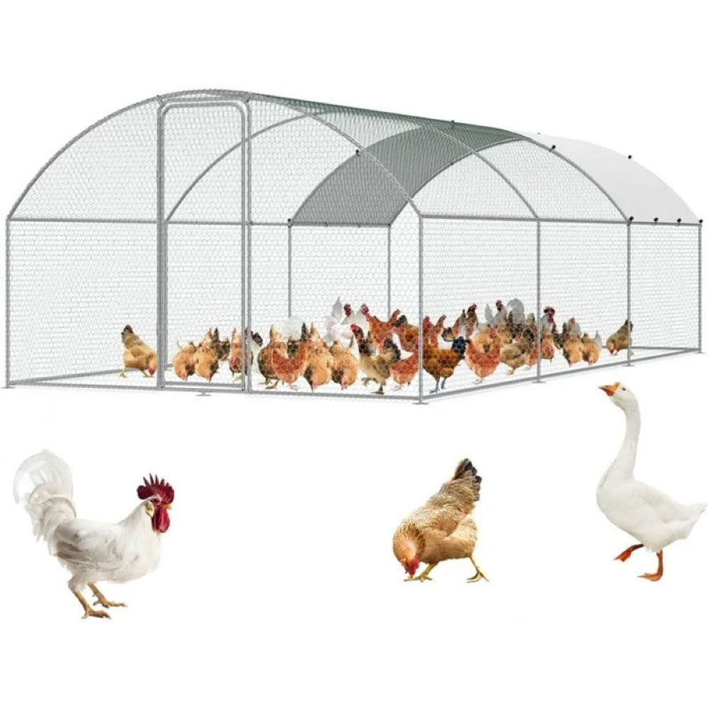 Chicken coop run predator-resistant mesh
