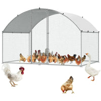 Thumbnail for Outdoor chicken coop 3x2x2m metal frame full view