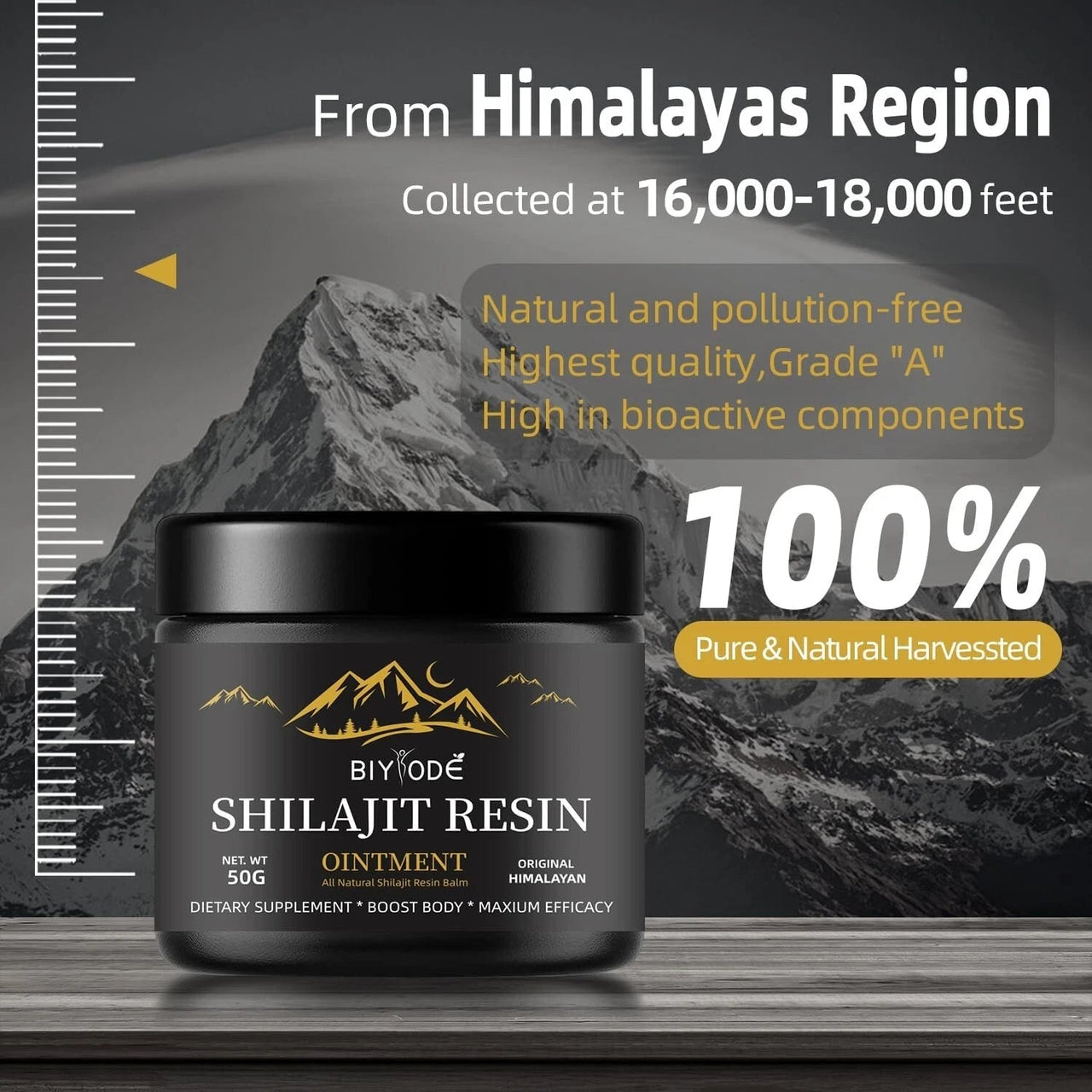 Sun-dried pure resin in container
