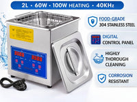 Thumbnail for 2L Industry Heated Ultrasonic Cleaner Commercial