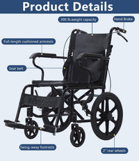 Thumbnail for Wheelchair Folding Wheel Chair