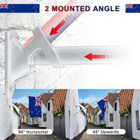 Thumbnail for Flag Pole Holder Kit Aluminum Porch Flagpole with Bracket