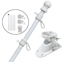Thumbnail for Flag Pole Holder Kit Aluminum Porch Flagpole with Bracket