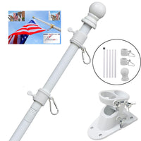 Thumbnail for Flag Pole Holder Kit Aluminum Porch Flagpole with Bracket
