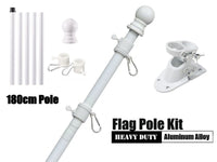 Thumbnail for Flag Pole Holder Kit Aluminum Porch Flagpole with Bracket