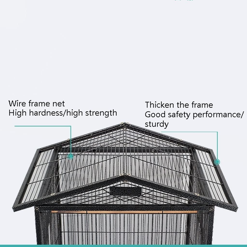 Large Bird Cage Parrot Cage with Stand Carrier