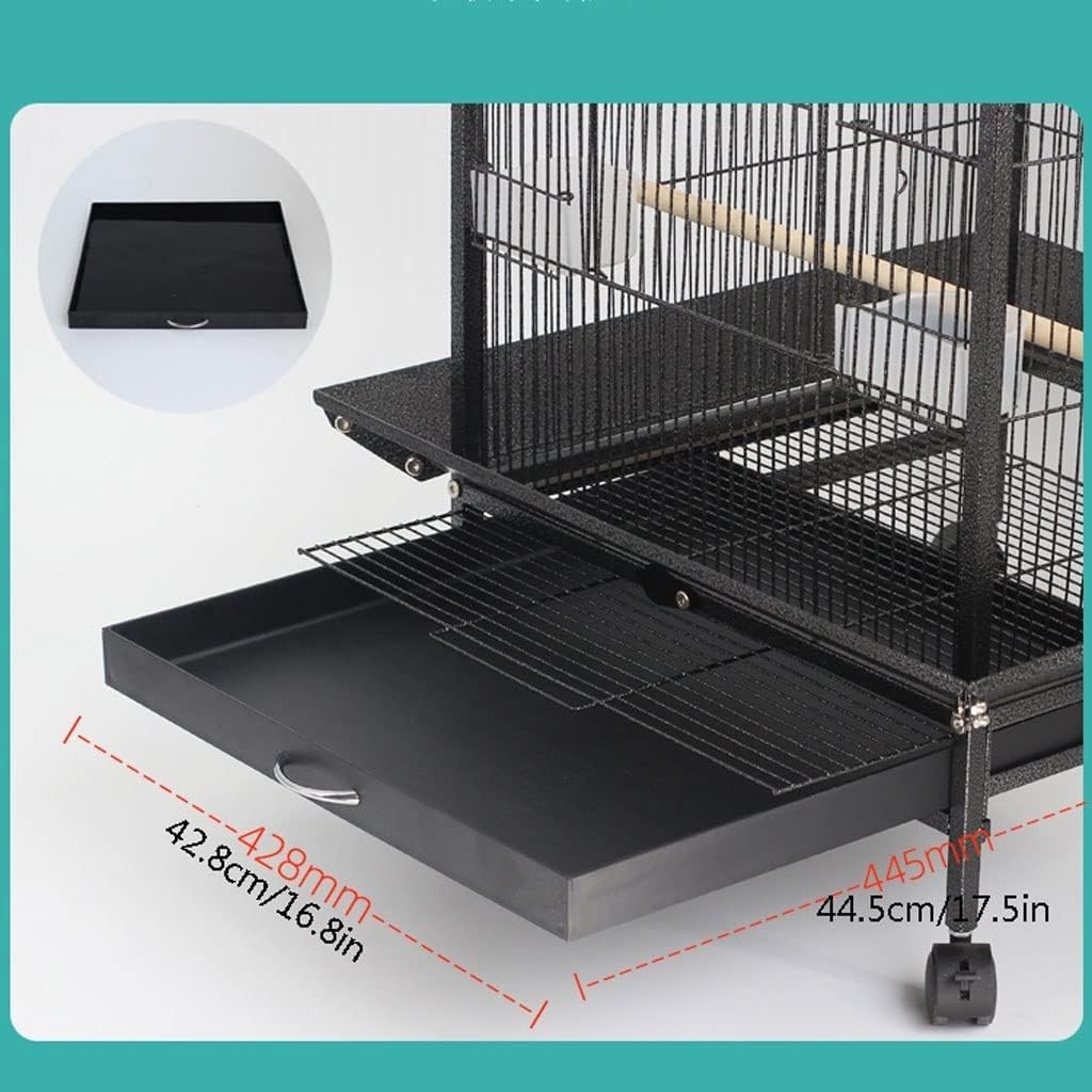 Large Bird Cage Parrot Cage with Stand Carrier
