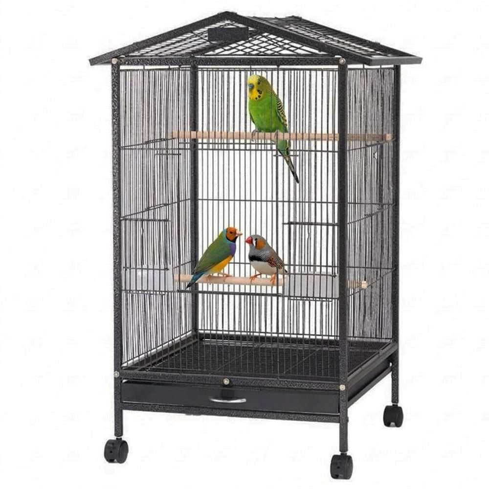 Large Bird Cage Parrot Cage with Stand Carrier