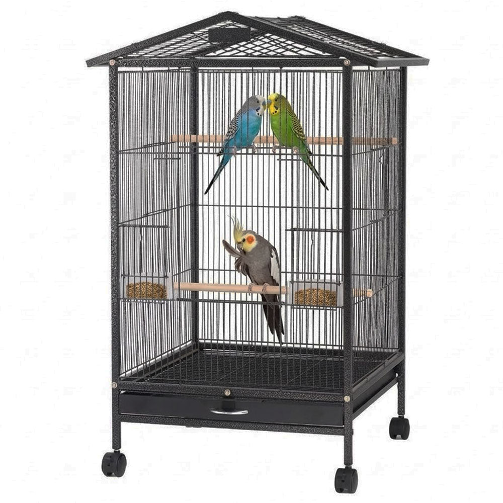 Large Bird Cage Parrot Cage with Stand Carrier