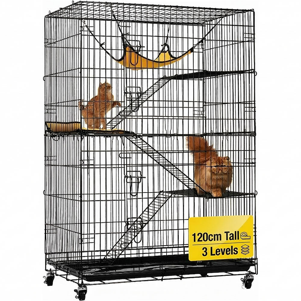 3 Level Rabbit Bird Cage Ferret Parrot Aviary Cat Rat Aviary Budgie Hamster Pet Cages Castor XL