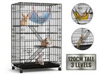 Thumbnail for 3 Level Rabbit Bird Cage Ferret Parrot Aviary Cat Rat Aviary Budgie Hamster Pet Cages Castor XL