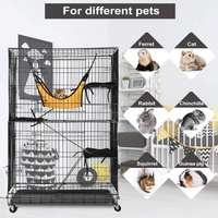 Thumbnail for 3 Level Rabbit Bird Cage Ferret Parrot Aviary Cat Rat Aviary Budgie Hamster Pet Cages Castor XL