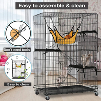 Thumbnail for 3 Level Rabbit Bird Cage Ferret Parrot Aviary Cat Rat Aviary Budgie Hamster Pet Cages Castor XL