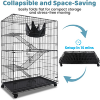 Thumbnail for 3 Level Rabbit Bird Cage Ferret Parrot Aviary Cat Rat Aviary Budgie Hamster Pet Cages Castor XL